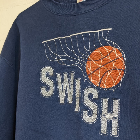 Vintage Swish Basketball Jerzees Crewneck - Picture 2 of 4